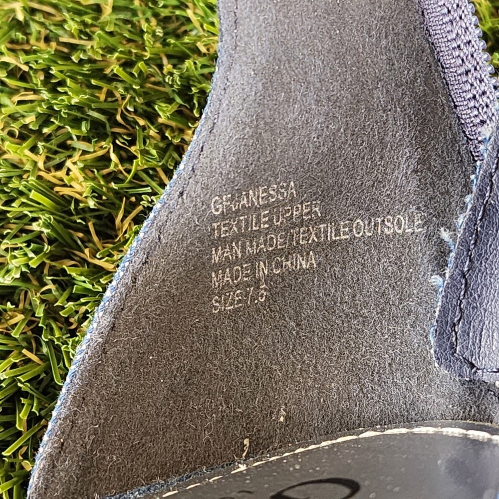 Guess Espadrille Platform Open Toe, Jeans Blue Size 7.5 Classic Summer Boho - Picture 8 of 8